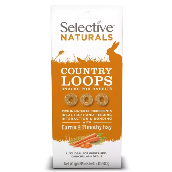 Természetes sárgarépa és széna karikák, Country Loops, Selective Naturals, 80 g