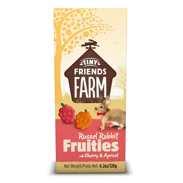 Russel Rabbit cseresznyés és sárgabarackos rágcsálnivaló, Tiny Friends Farm, 120 g