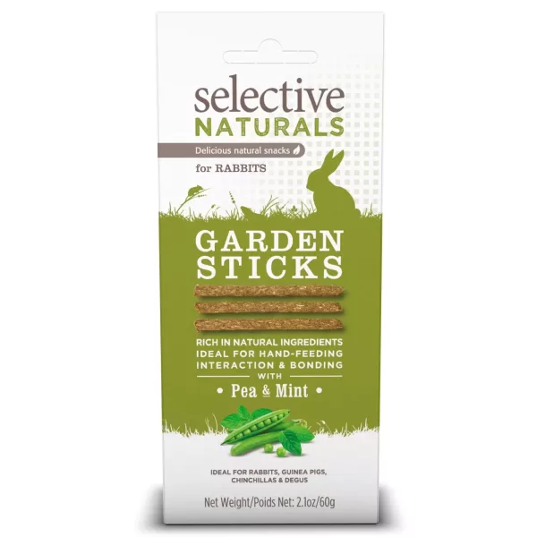 Természetes borsó és menta pálcikák, Garden Sticks, Selective Naturals, 60 g