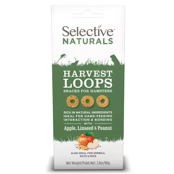 Természetes alma, lenmag és mogyoró karikák, Harvest Loops, Selective Naturals, 80 g