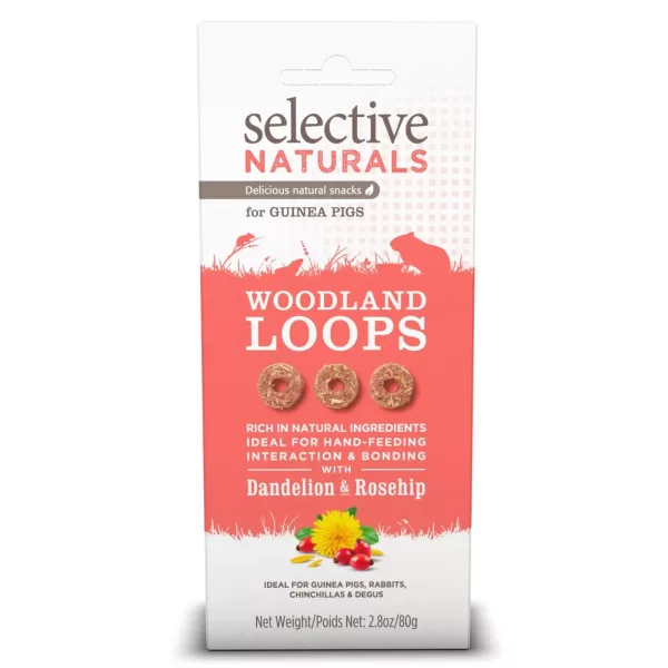 Természetes pitypang- és mákgyűrűk, Woodland Loops, Selective Naturals, 80 g