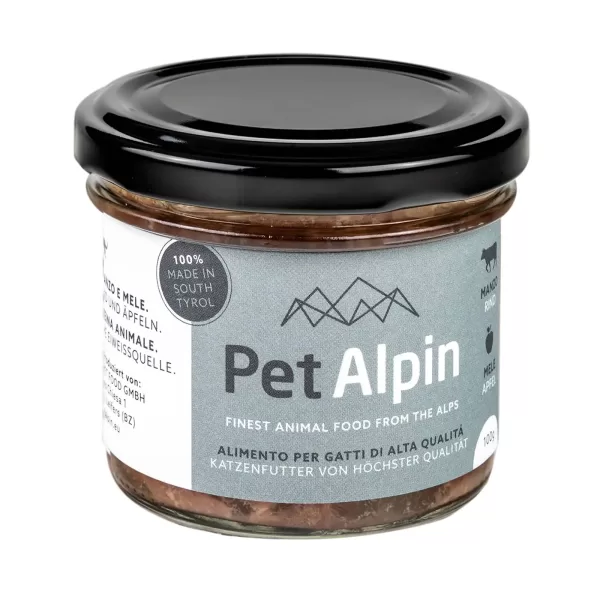 pisici hrana umeda cu vita si mere